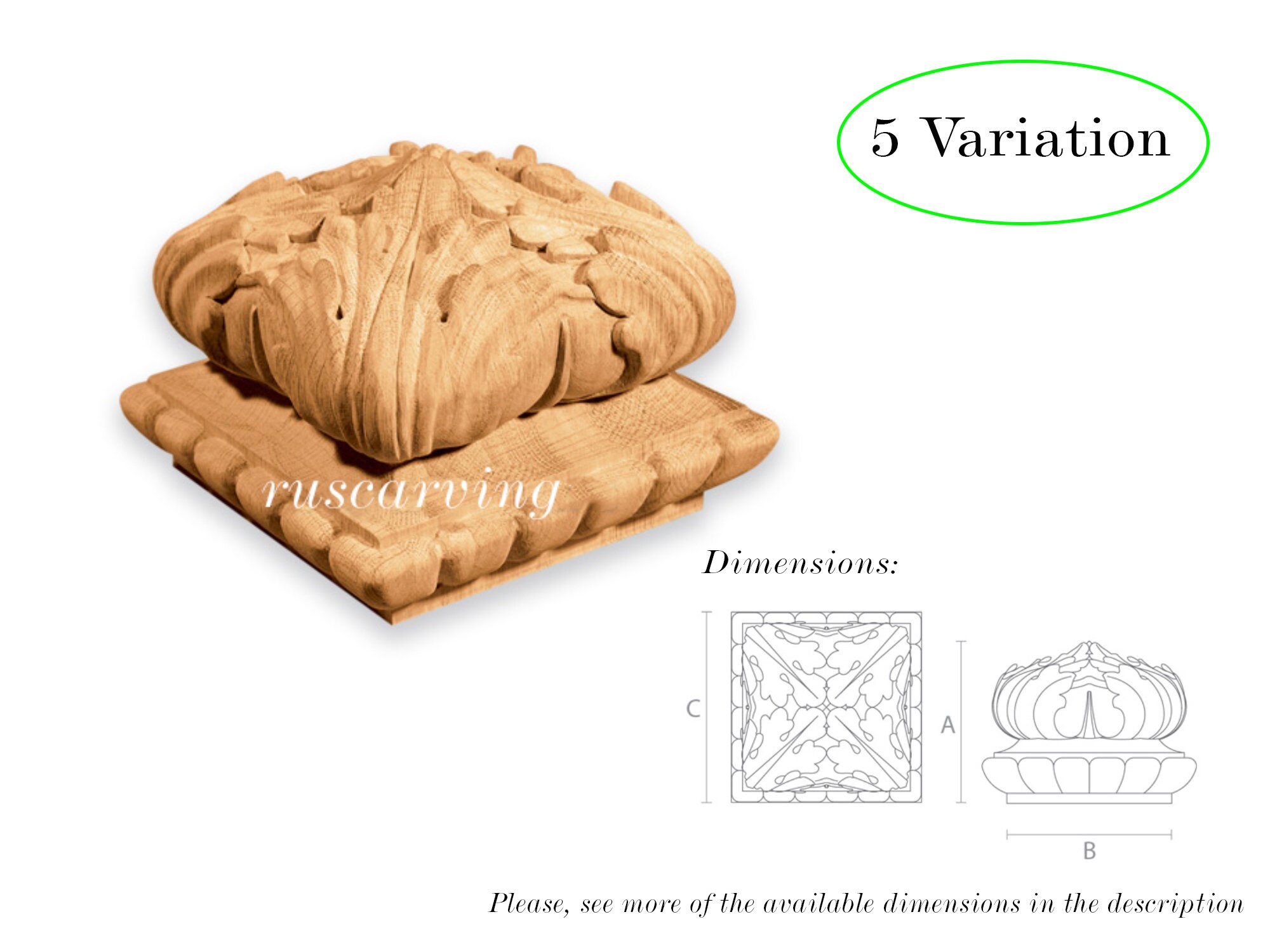 Wood Newel Post Caps Ornate Decorative Newel Post Wooden Etsy