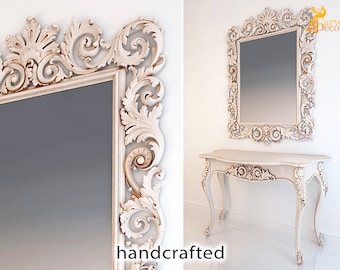 Victorian Wall Mirror Frame from Wood