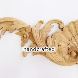 Large Interior Handcarved Wood Applique image 4