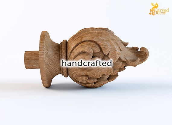 Set Of 10 Unfinished Decorative Carved Newel Post Capsolid Etsy