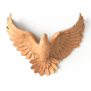 Flying Dove Wooden Wall Decor, Unfinished Carved Bird, Wedding Dove, Symbol of Peace and Innocence, Pigeon, Holy Spirit Dove Church