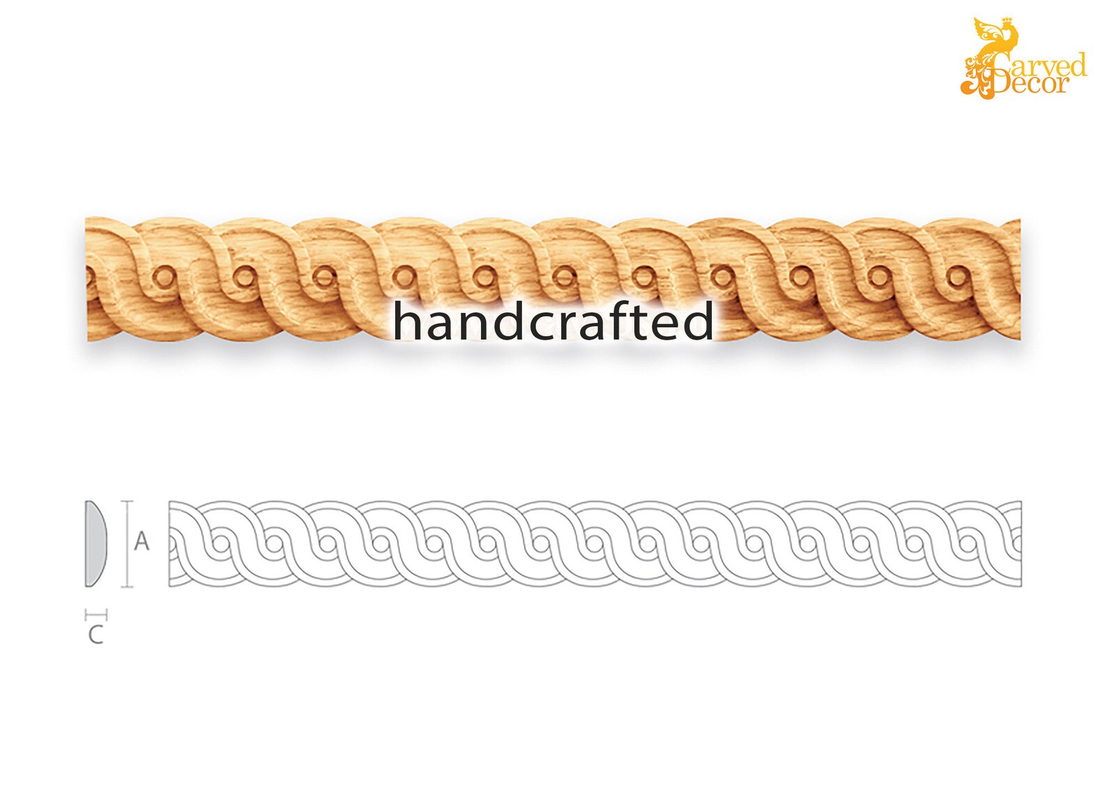 Wood Decorative Trim Moulding 78 Byzantine Braided Etsy