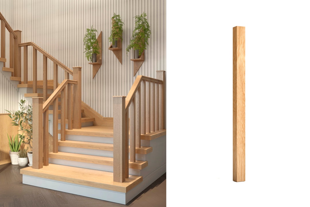 Unfinished Rectangular Solid Oak or Beech Balusters for a Minimalist ...