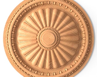 15"-38" Large Round wooden rosette from oak