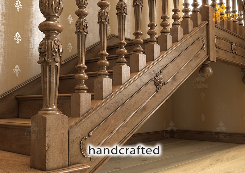 Farmhouse wooden newel post Etsy