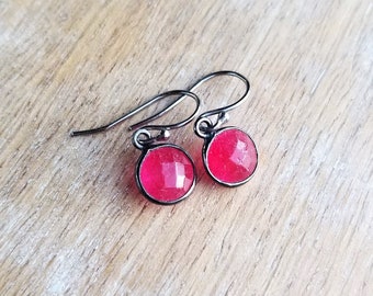 Red Quartz Earrings - Etsy