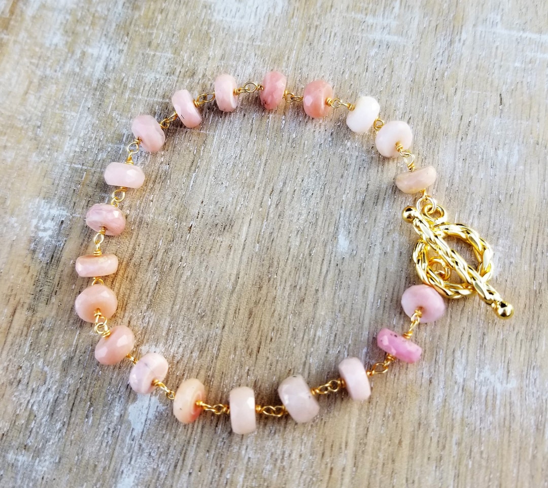 EXTENDS - PINK OPAL PEARL PURPOSE 6MM GEM BRACELET