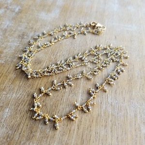 •AEON• labradorite + gold necklace (18