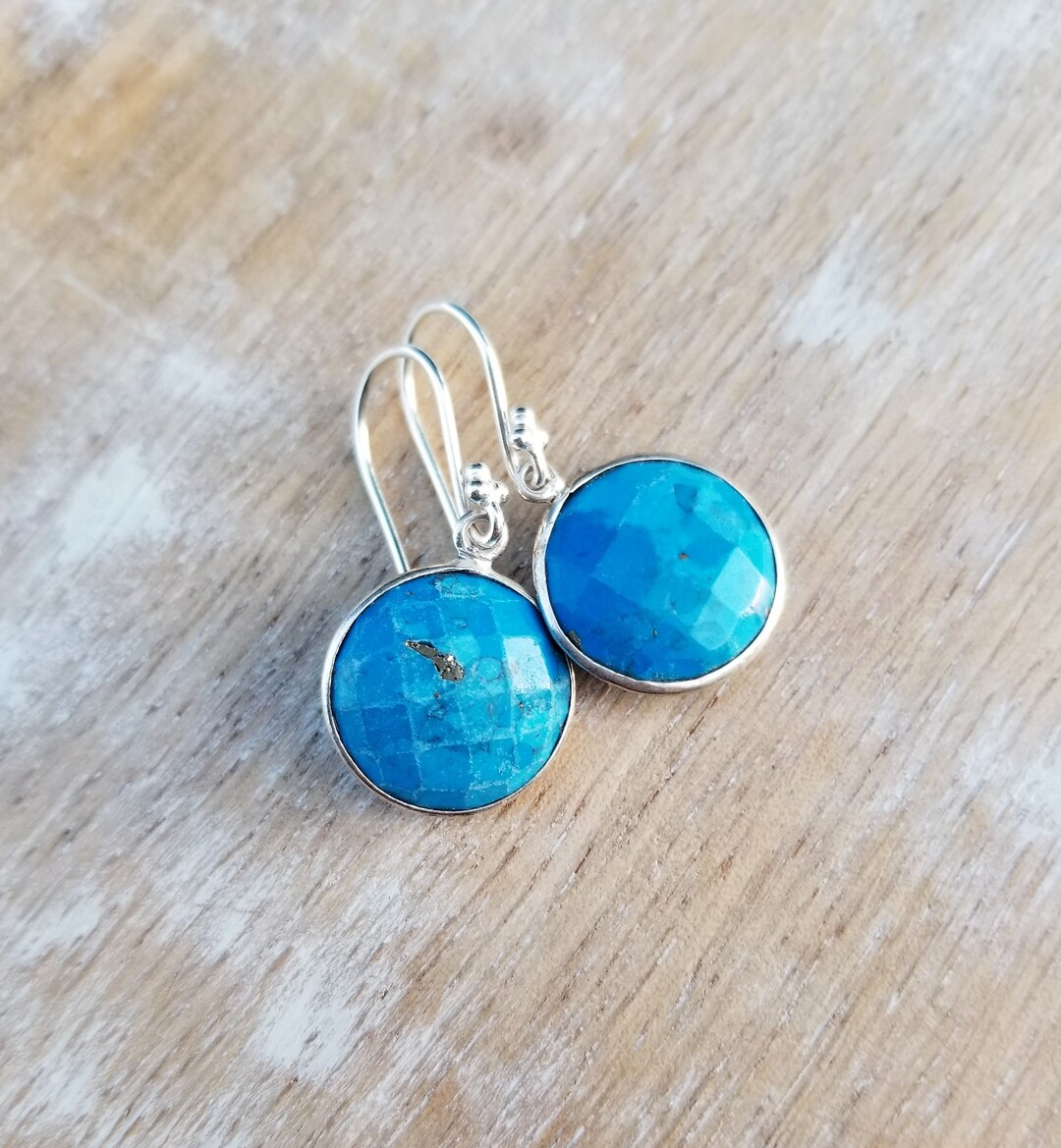 Blue Turquoise Chunky Earrings main image 1