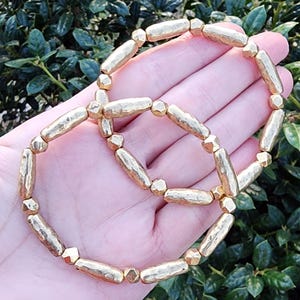 Antique Gold Beaded Bracelet, Gorgeous Gold Beaded Stretch Bracelet, Simple Gold Bracelet, Everyday Gold Bracelet, Stacking Bracelets Gold