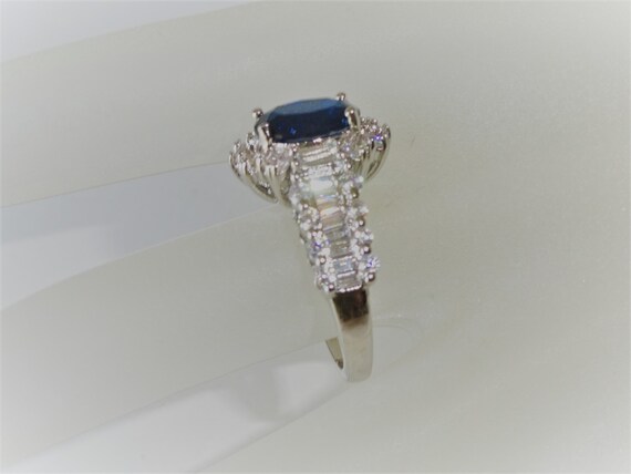 STUNNING Lab Created Sapphire and Cubic Zirconia … - image 3