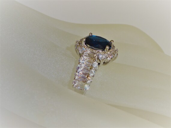 STUNNING Lab Created Sapphire and Cubic Zirconia … - image 2