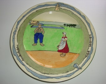EXTREMELY RARE Wileman Shelley Dutch Scene Cabinet Plate - Pattern 7683