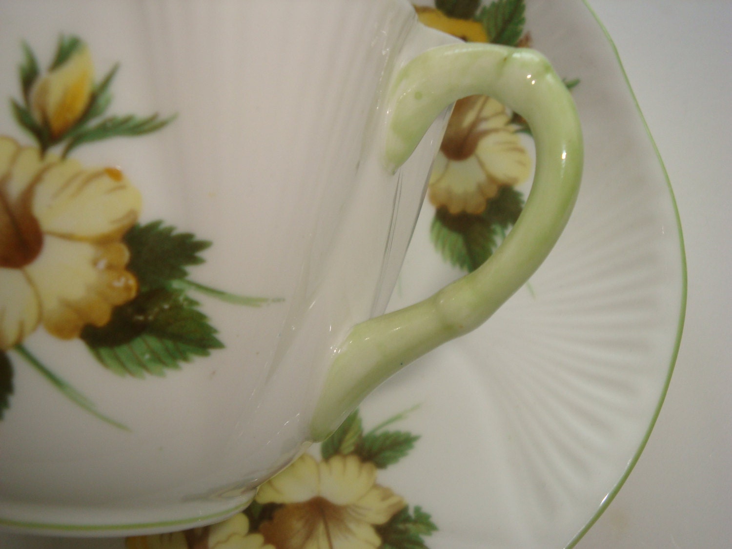 Shelley HIBISCUS Dainty Shape Cup & Saucer - RARE #13882 - Etsy