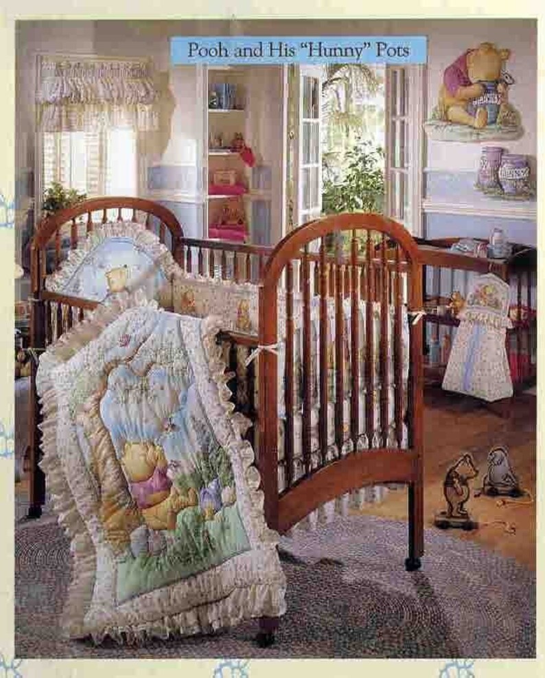 Winnie The Pooh Classic Hunny Pot Nursery Padded Sculptured Wall Hanging 2 Piece Set