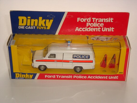 dinky toys ford transit van police accident unit