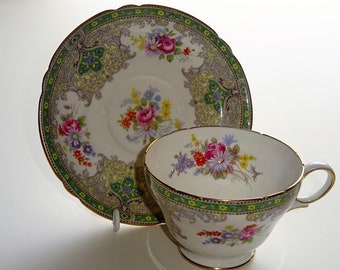 Shelley England GEORGIAN Henley Shape Tea Cup and Saucer