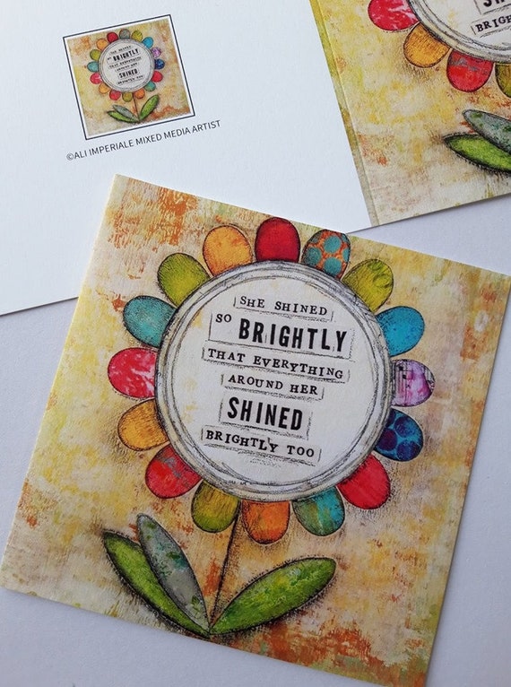 Carte Edifiante Carte De Motivation Pensee Positive Carte Etsy France