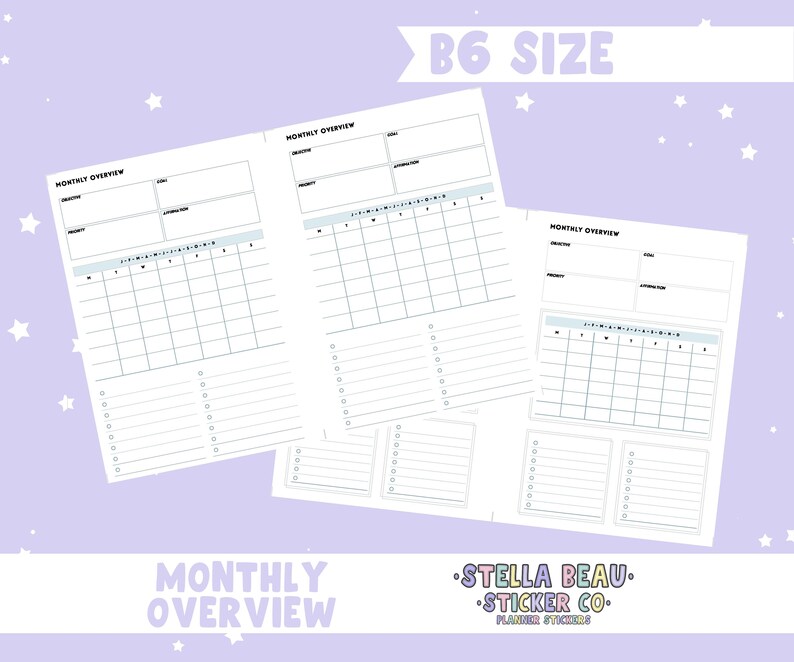 PRINTABLE B6 Size Monthly Overview Inserts Blue Printable Etsy UK printable-b6-size-monthly-overview-inserts-blue-printable-etsy-uk