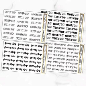 Script Stickers Mini Icons Mini Script MT116 Word Sticker Online Class script Functional Organisational Stickers Small Text