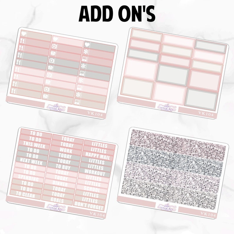 Weekly View Kit VK104 Weekly sticker kit Planner Kit Rise and Shine Erin Condren Sticker Kit Happy Planner