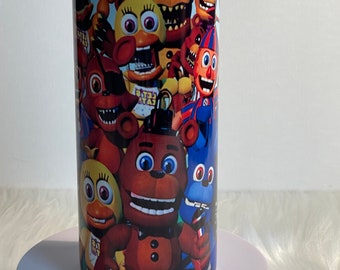 Five Nights At Freddy's 20oz Skinny Tumbler Wrap Png, Five Nights At F –  Drabundlesvg