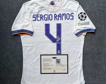 SIGNATURE Sergio Ramos #4 Real Madrid UCL 21_22 Signature + COA
