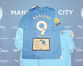 SIGNATURE Erling Braut Haaland #9 Man City Home Signature Shirt/Jersey + COA