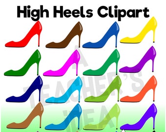 High Heel Shoes Clipart for Commercial Use, Digital Clipart, Png Images