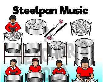 Steelpan Clipart Commercial Use,  Digital Download, Png Images