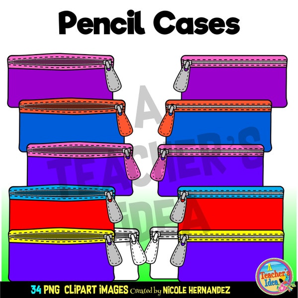 Pencilcase Clipart for Commercial Use, Digital Clipart, Png Images