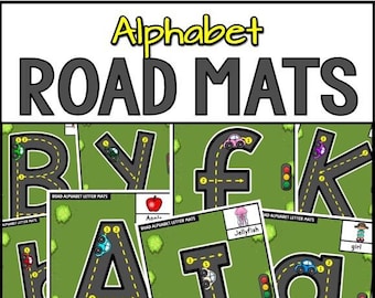 Alphabet Road Tracing Letter Formation Mats