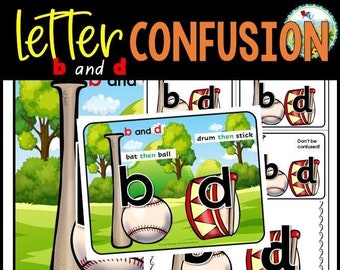 Letter Confusion Posters b and d, Letter Reversal Posters, Classroom Poster for Handwriting