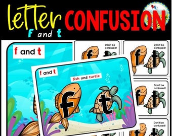 Letter Confusion Posters f and t, Letter Reversal Posters, Classroom Poster for Handwriting