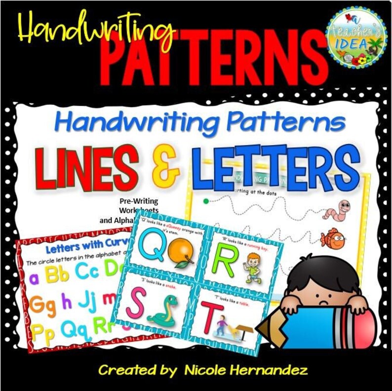 Fine Motor Skill Activities Handwriting Patterns Lines and Letters image 1