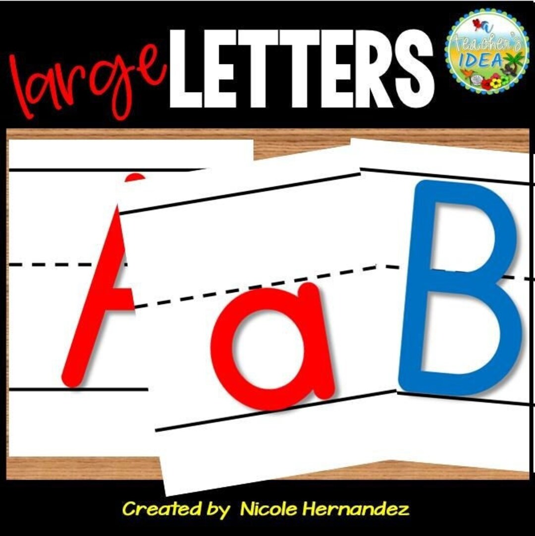 Large Alphabet Letter Cards - Etsy
