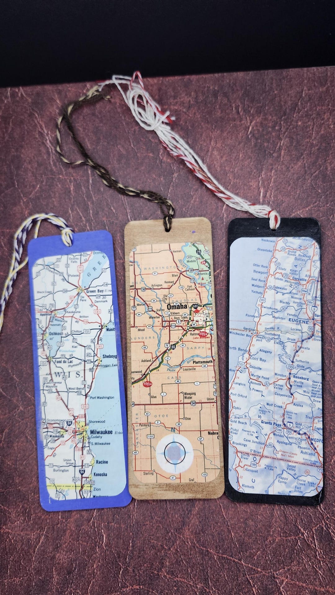 Vintage Map Large Bookmark 5 - 3/4