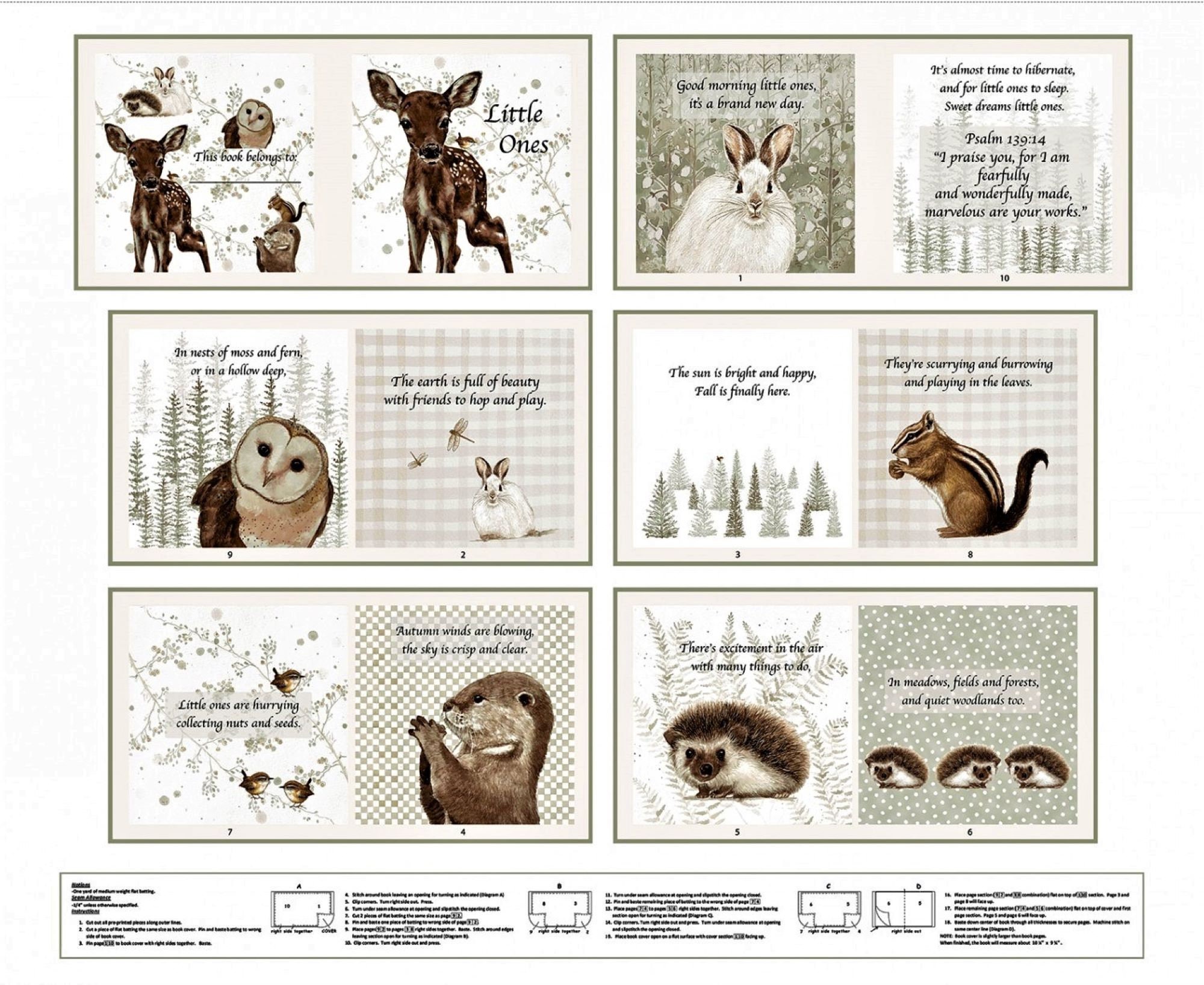 DIY Religious Fabric Book Panel for Babies & Toddlers: Soft Cotton Bible Verse Cloth Sewing Project