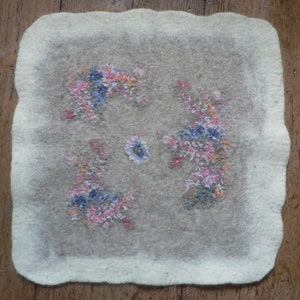 Felt seat pad. felt seat cushion.Little wool rug. hand felted mat