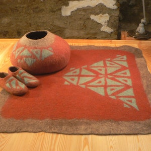 Felted wool rug