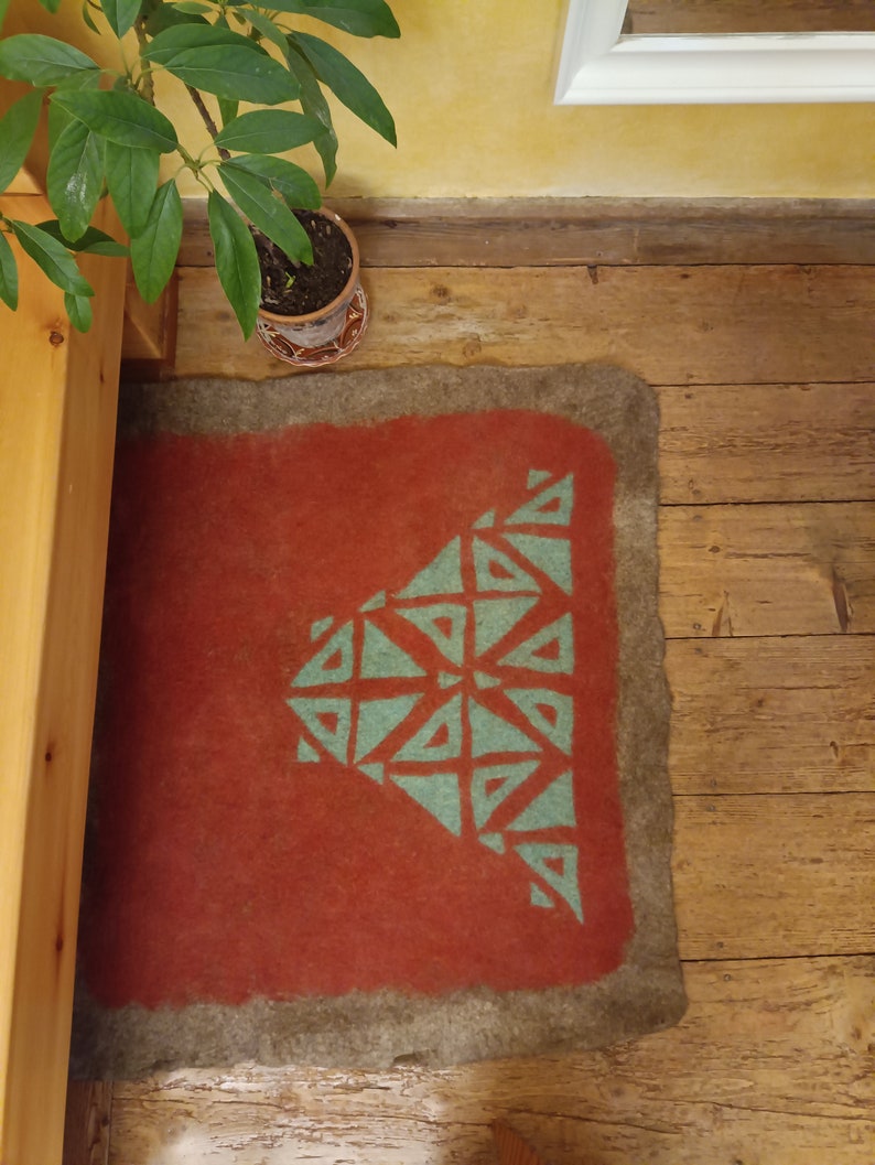 Felted Wool Rug Etsy