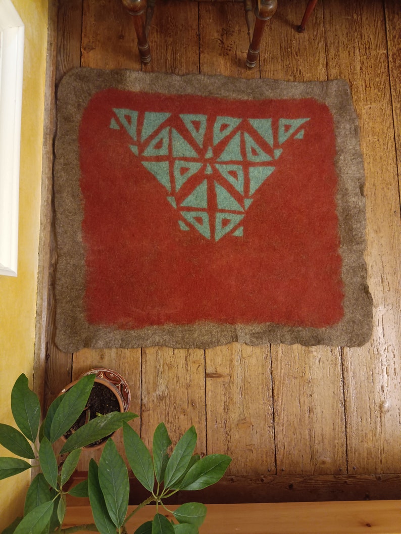 Felted Wool Rug Etsy