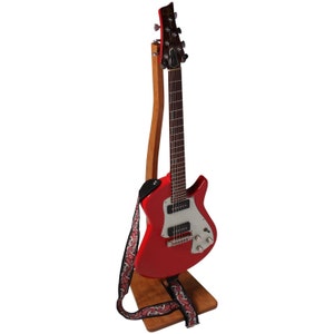 Wooden Guitar Stand - Cherry
