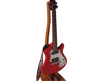 Wooden Guitar Stand - Cherry