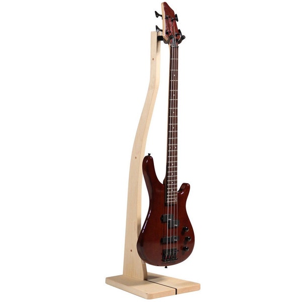 Wooden Bass Guitar Stand - Cherry, Maple, Mahogany or Walnut