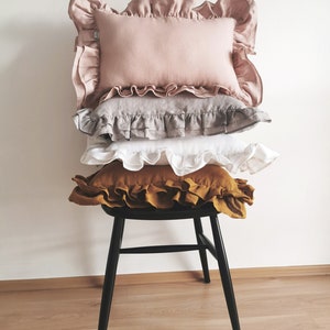 Dusty Pink Linen Pillow, Stylish Home Decor