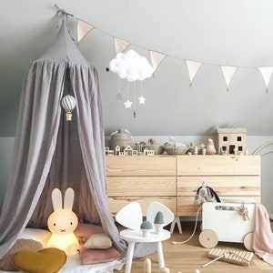 Gray Bed Canopy, Play House, Canopy Play Tent, Cot Kid Canopy, Boho Canopy, Bed Hanging Canopy, Kids Canopy, Baby Shower Gift