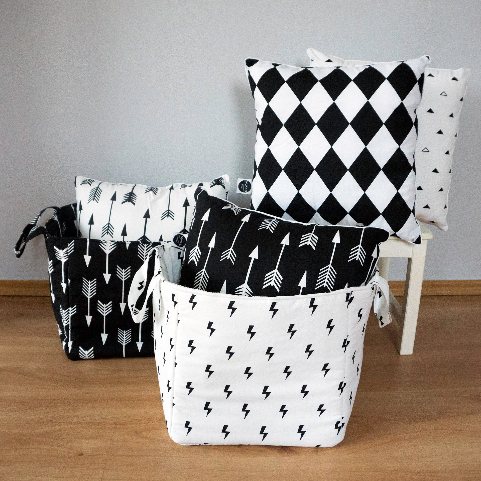 Kids Toy Storage Bin Toy Box Fabric Toy Basket Black and Etsy