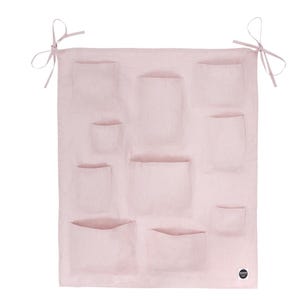 Dusty Pink Fabric Wall Organizer, Baby Shower Gift, Wall Pocket Organizer, Wall Hanging Organizer