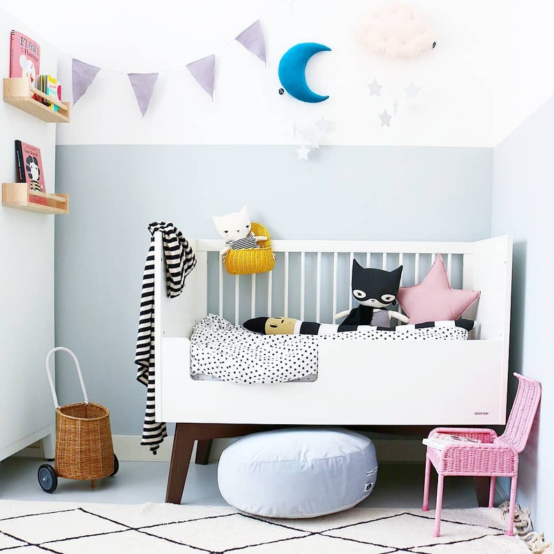 Nursery Bunting Crib Garland Triangle Flags Pennant Banner Etsy